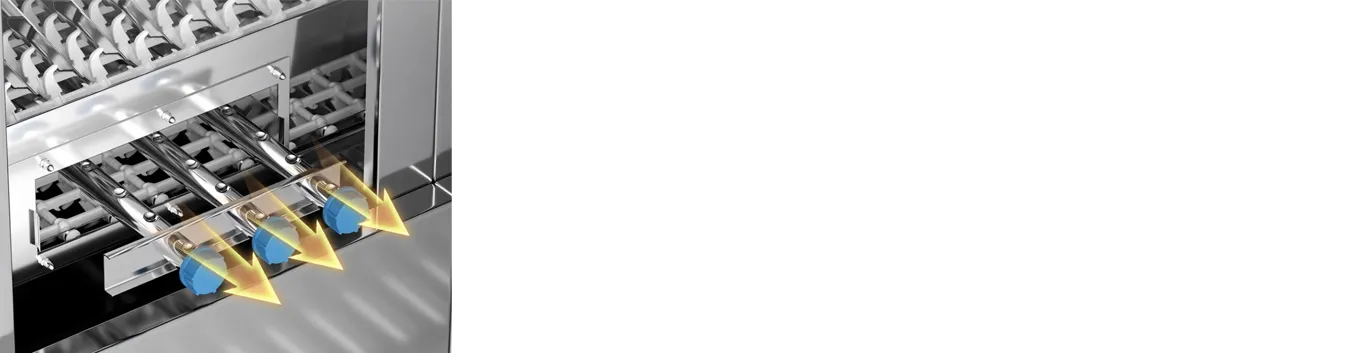 Features of Flight Type Dishwashers Mes-C4