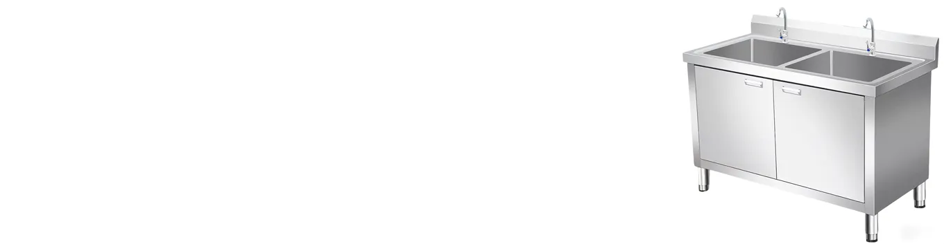 Features of Double Bowl Commercial Sink with Cabinet