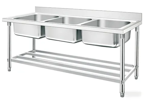 Triple Bowl Commercial Sink