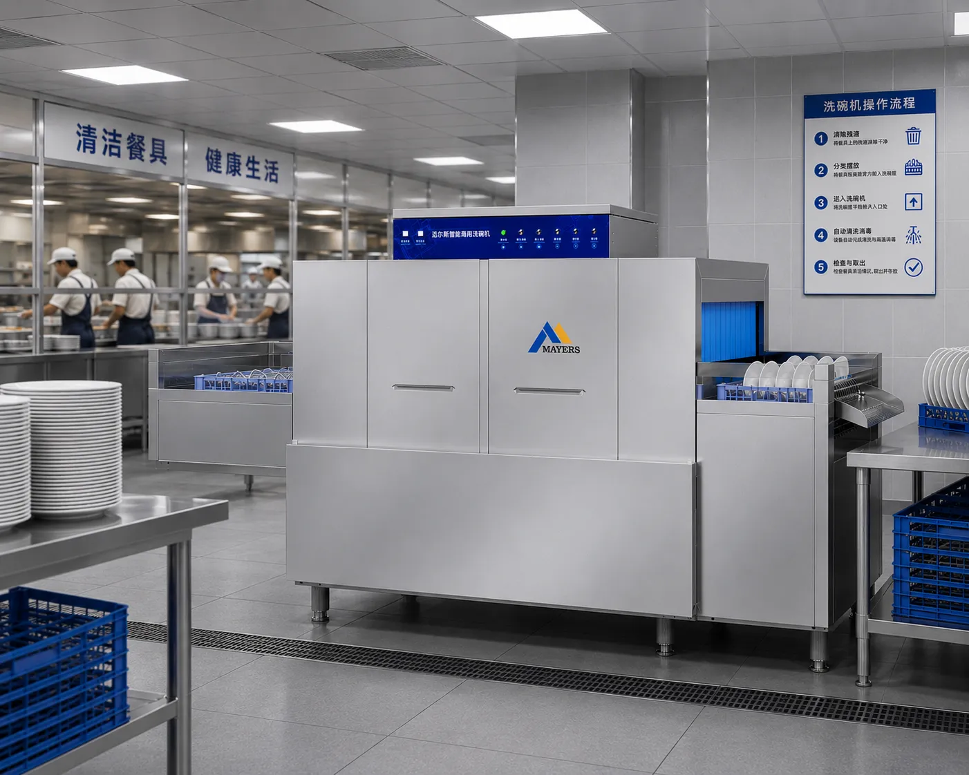 Core Advantages of MAYERS Flight Type Dishwashers