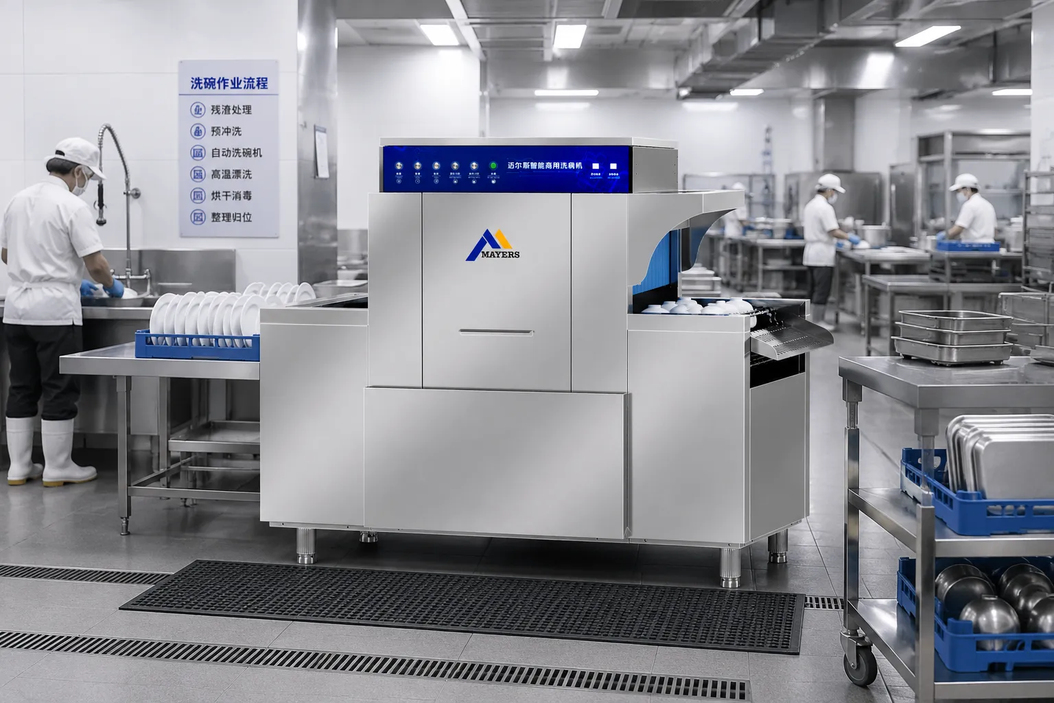 Flight Type Dishwasher Engineering Customization Capability
