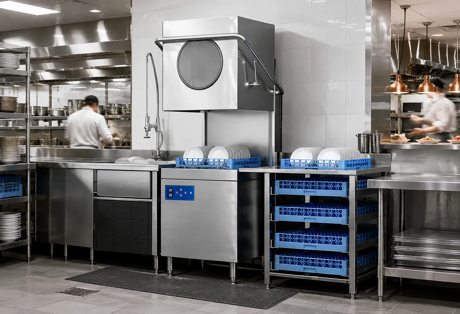 How Hood Type Dishwasher Machines Improve Commercial Kitchen Efficiency？